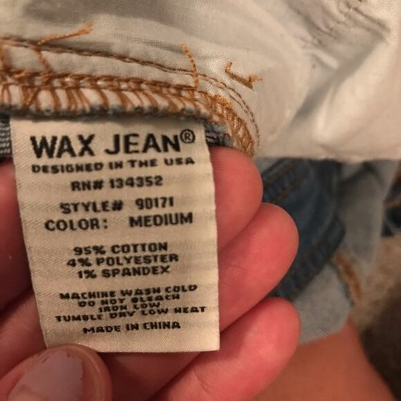 Wax Jeans medium wash overall jean dress with frayed hem size small - Picture 5 of 5